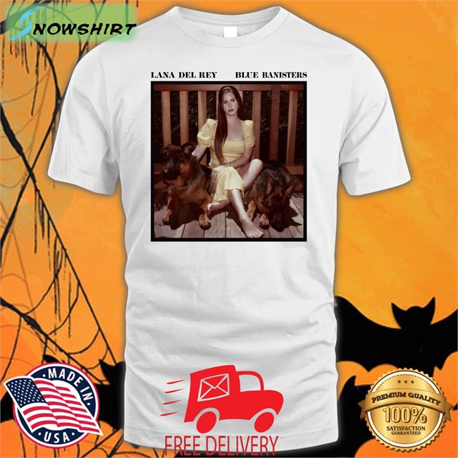 Lana Del Rey Merch Dixiedemalio Lana Del Rey Blue Banisters T Shirt