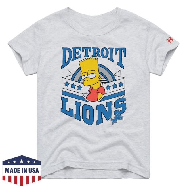 Official Detroit Lions Homage x The Simpsons Youth New Shirt - White