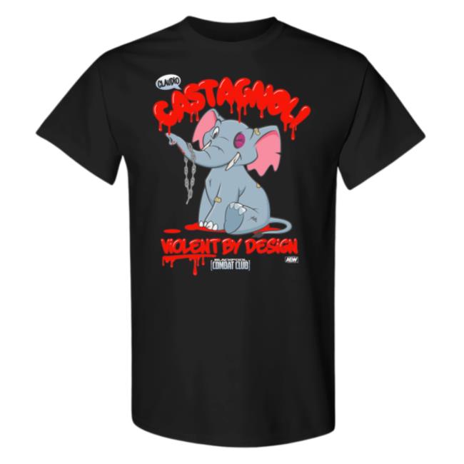 Official ShopAEW Claudio Castagnoli - Bcc Violent By Design T-Shirt