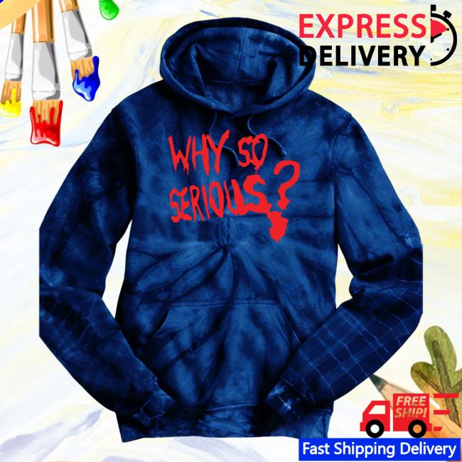 Official Tee Shirt Palace Why So Serious Tie Dye Sweater Navy Teeshirtpalace