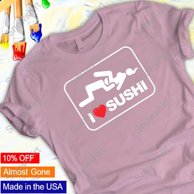 Official I Heart Sushi Black Hoodie Official Danny Duncan Merch I Heart Sushi Black Tee