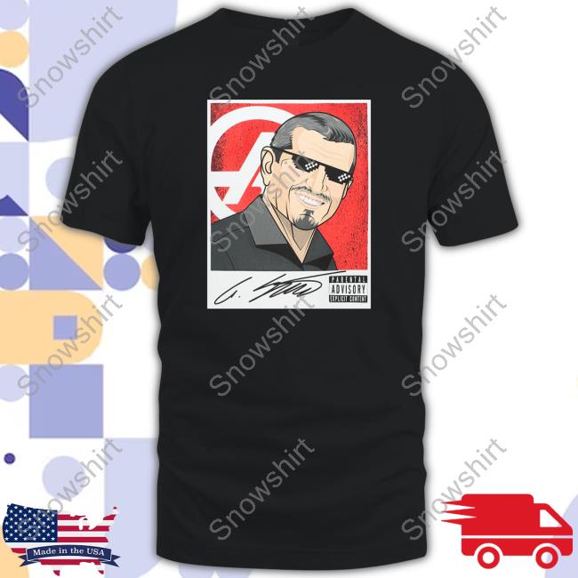 Official Moneygram Haas F1 Team Gunter Steiner Black Tee Shirt