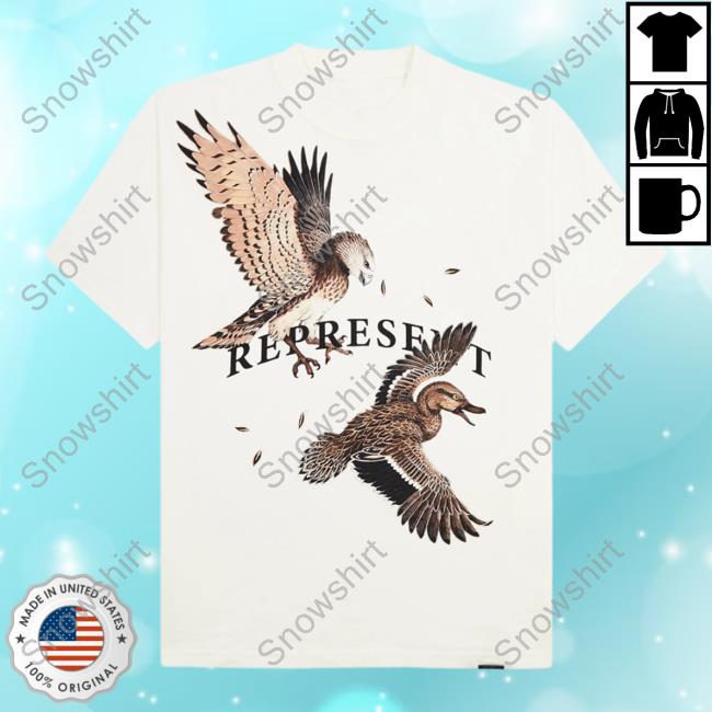 Official Harvey Nichols Store Represent Birds Of Prey Printed Shirts Cream Harveynichols