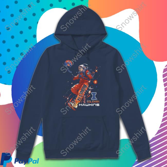 Illinois Fighting Illini Men's Nil Coleman Hawkins Spaceman T-Shirt Justin Harmon Illinois Fighting Illini Men's Nil Coleman Hawkins Spaceman T Shirt