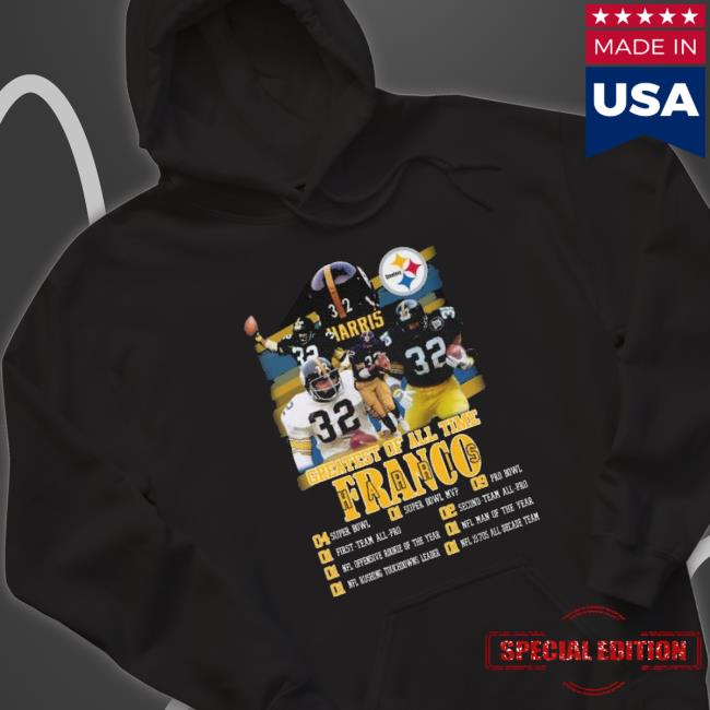 Pittsburgh Steelers Greatest Of All Time Franco Harris Crewneck Sweatshirt