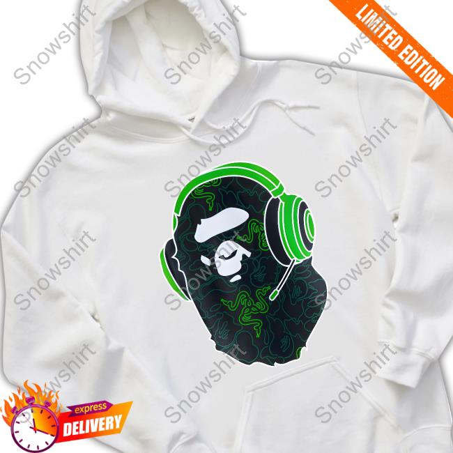 Official Bape X Razer Neon Camo Ape Head Shirts