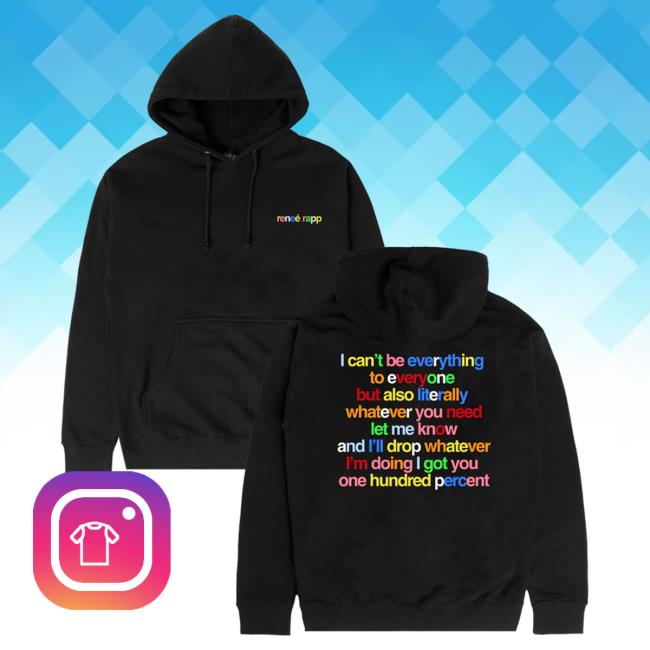 Official Renee Rapp Merch Store Reneé Rapp Everything To Everyone Sweaters Black Renee Rapp Clothing Shop ReneeRapp