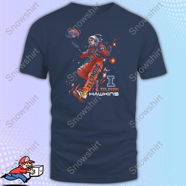 Illinois Fighting Illini Men's Nil Coleman Hawkins Spaceman T-Shirt Justin Harmon Illinois Fighting Illini Men's Nil Coleman Hawkins Spaceman Shirt