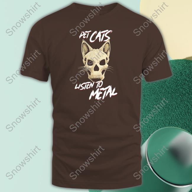 Pet Cats Listen To Metal Tee Shirt