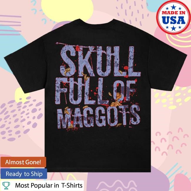 Official Cannibal Corpse Skull Full Of Maggots Hot Shirt (Black)