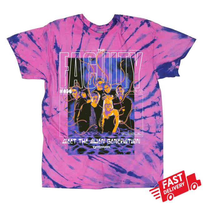Official Studiohouse Designs The Faculty Tie Dye Tee Shirt Pink/Blue