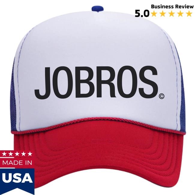 Official Jonas Brothers Jobros Trucker - Bi-Color Hat White+Red+Royal Blue Official Jonas Brothers Jobros Trucker - Bi-Color Hat White+Red+Royal Blue