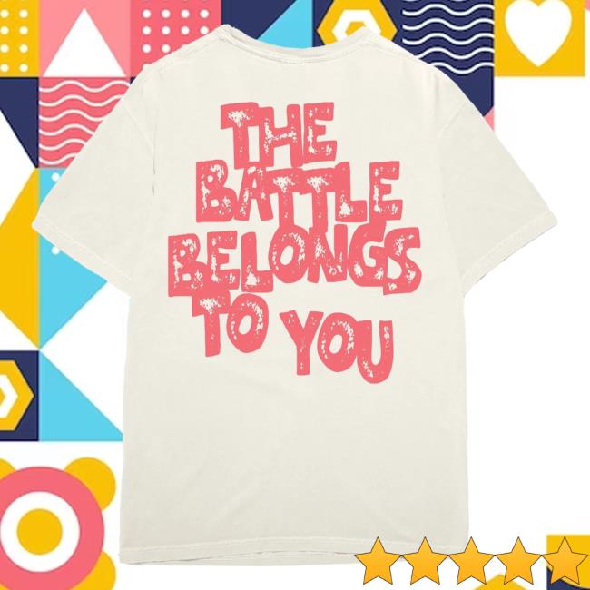 Official Phil Wickham Merch Store Shop Battle Belongs Stamp Shirt 2024 - Natural PhilWickham