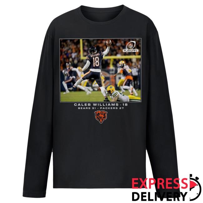 Chicago Bears Caleb Williams Wild Card Long Sleeve Tee Vintage NFL Fan Style