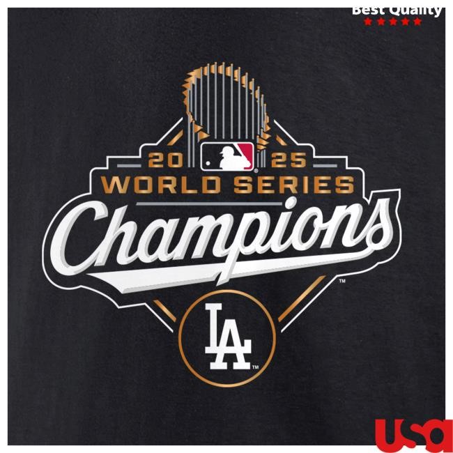 Men's Los Angeles Dodgers Yoshinobu Yamamoto Fanatics Black 2025 World Series Champions Name & Number New Shirt Official MLB Shop