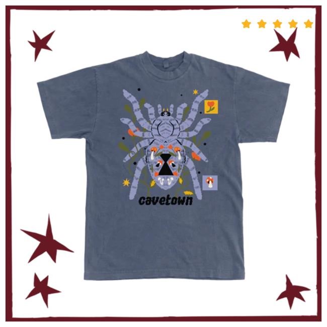 Official Cavetown Merch Floral Spider Popover Shirt Cave Town
