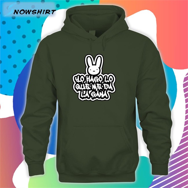 YHLQMDLG Yo Hago Lo Que Me Da La Gana Bad Bunny Hooded Sweatshirt Bad Bunny Merch YHLQMDLG Bad Bunny Shirt Yo Hago Lo Que Me Da La Gana