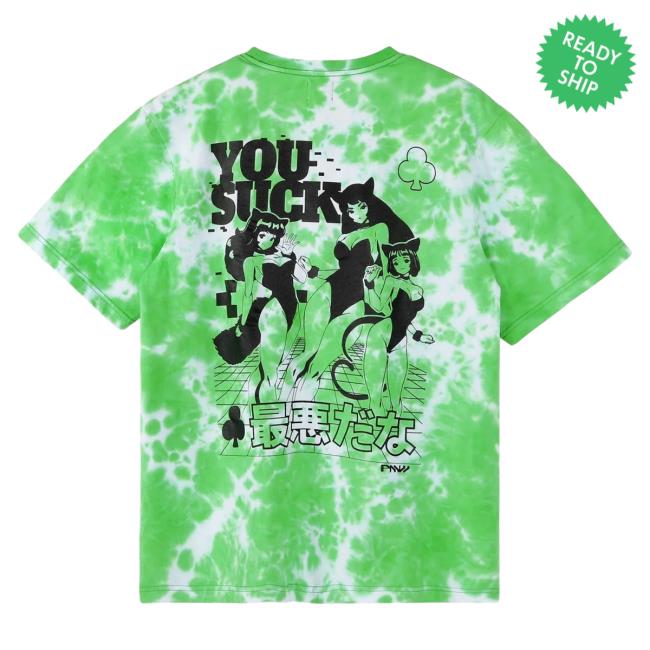 Official Paymoneywubby Pmw Store Rescue Me Tee - Tie Dye Green Popover Shirt
