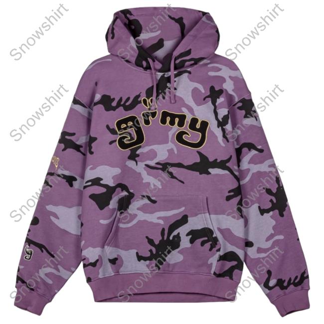 Official Grimey All Over Print Tusker Temple Vintage Hooded Sweatshirt Purple