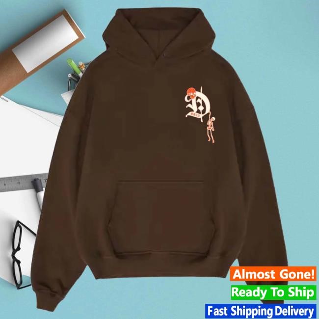 Official Sana Detroit Store Skull Detroit Logo Pullover Sweatshirt - Chocolate Online SanaDetroit