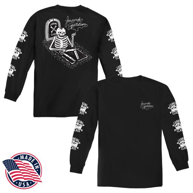 Official Lurking Class Clothing Lowered Expectations Long Sleeve Tee Shirt Black LurkingClass