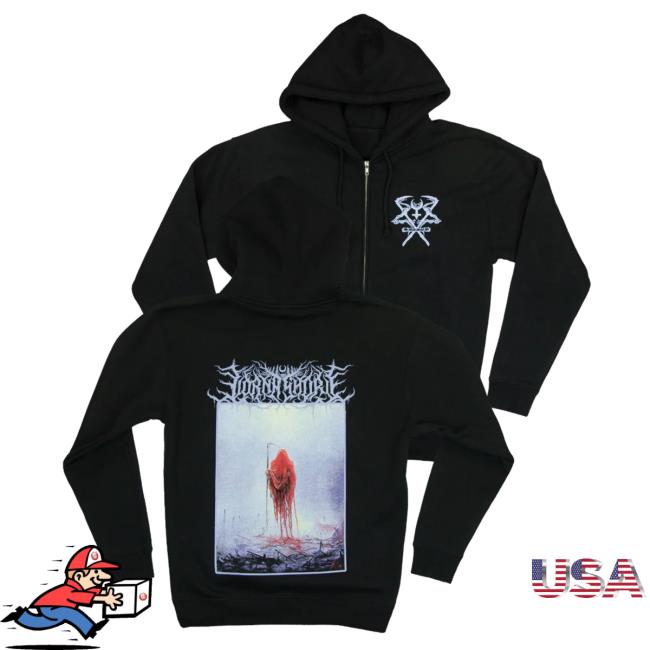 Official Lorna Shore Merch Lorna Shore And I Return To Nothingness Cover Zip Pullover Hoodie