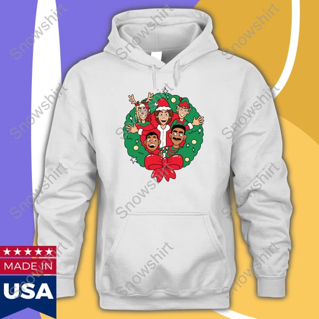 Wreath Christmas Hooded Sweatshirt