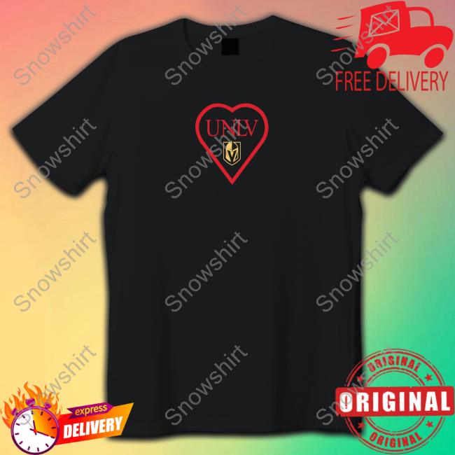 Official Vegas Golden Knights Unlv Heart Logo Shirts