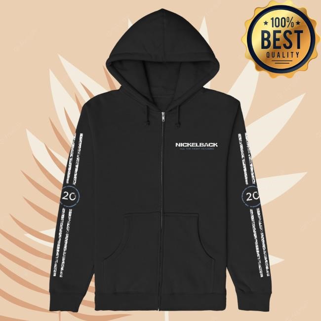 Official Nickelback Merch Nickelback ATRR 20th Anniversary Stripes Black Attractive Hoodie