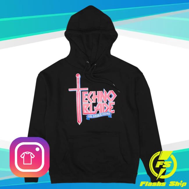 Official Technoblade Merch Store Shop 15 Million Subs Pullover Hoodie Black