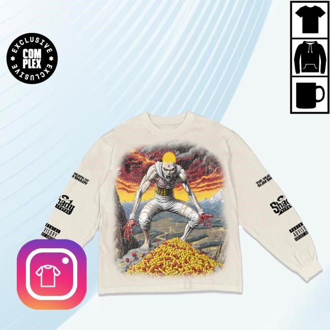 Official Complex Merch Store Shop Eminem Slim Shady Eminem Pills Long Sleeve Tee