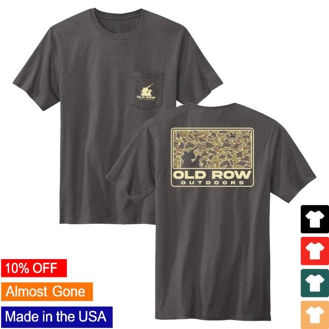 Official Old Row Store Shop The 80s Camo Made In USA Pocket Hot Shirt