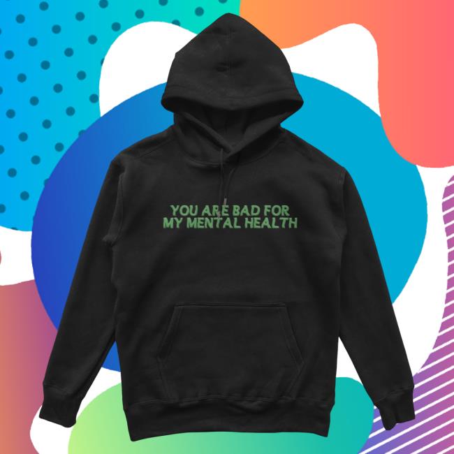 Official Dream Clothing HQ Bad For My Mental Health St. Patrick's Day Attractive Hoodie (Black)