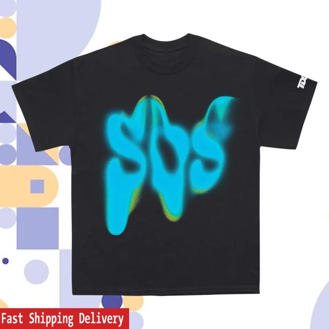 Sza Merchandise - Sos Blue Wavy Tour T-Shirt