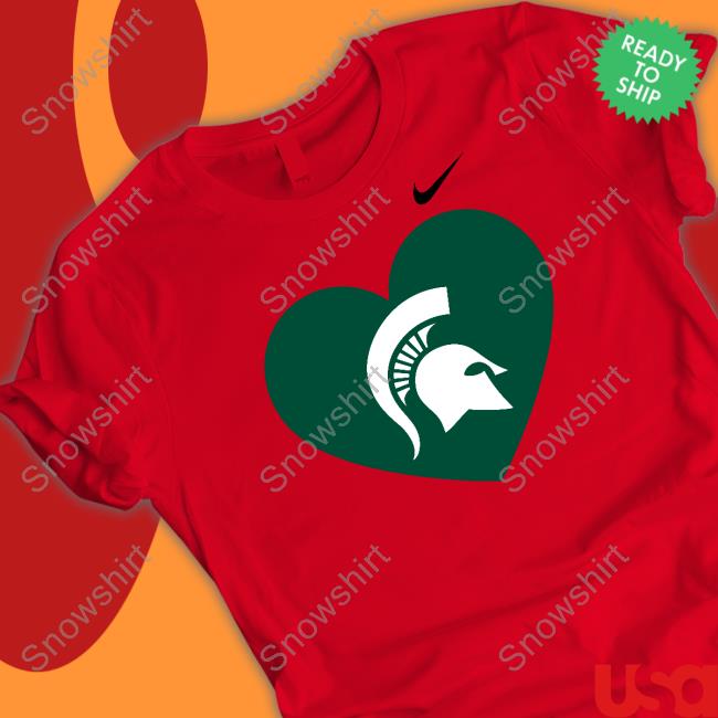 Michigan State Spartans Heart Shirt Lansing Big Ten Network