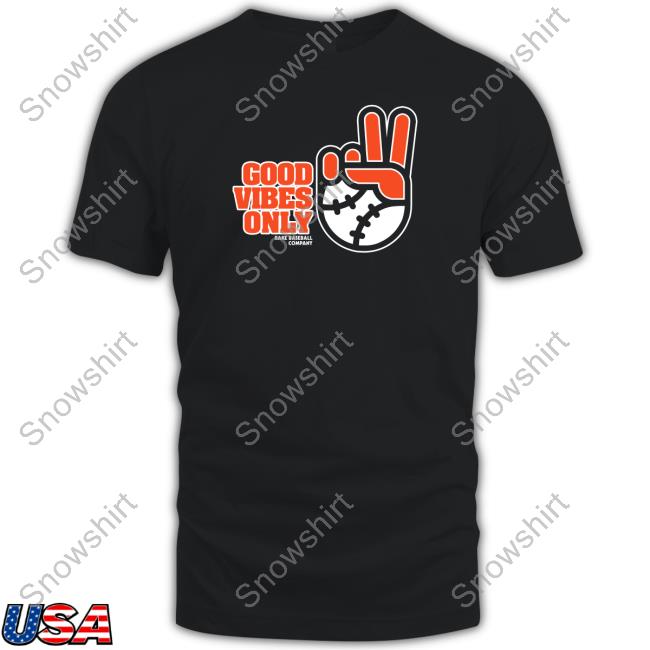 Official Good Vibes Only Rake Baseball Company Shirt
