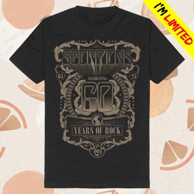 Official Scorpions 60 Years of Rock T Shirt