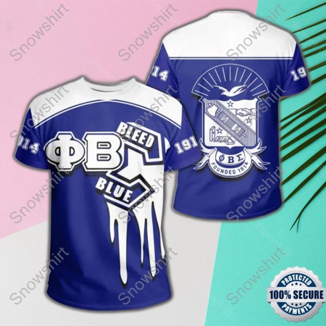 Phi Beta Sigma Bleed Blue 3D tee shirt