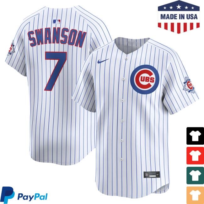 Chicago Cubs 150th Home Jersey Dansby Swanson 2026 Ivy Shop