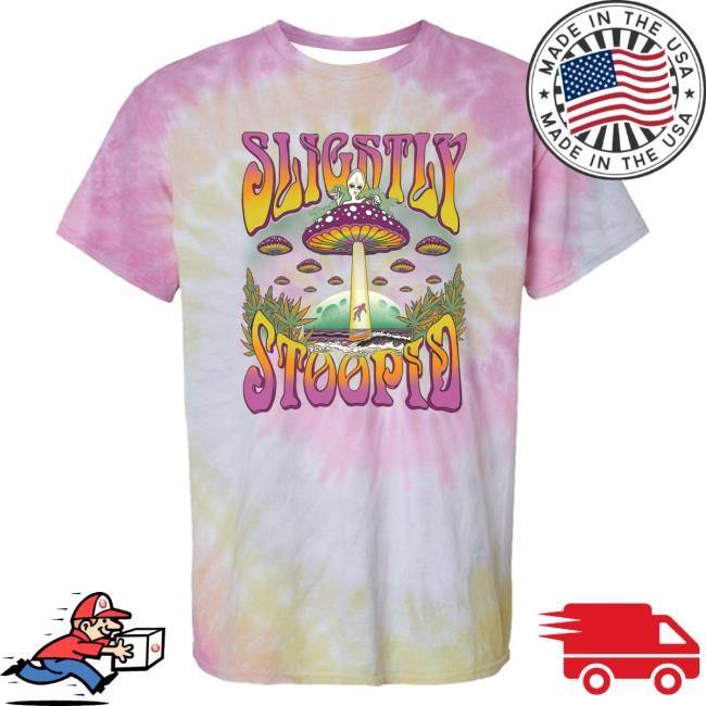 Official Slightly Stoopid Merch Store Shop Mushroom UFO Desert Rose Tie Dye Shirt