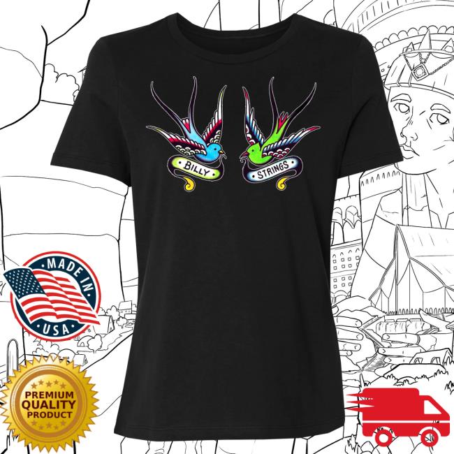Official Billy Strings Merch Store Shop Billy Strings Ladies Bird Shirt 2024 (Julian Bast)