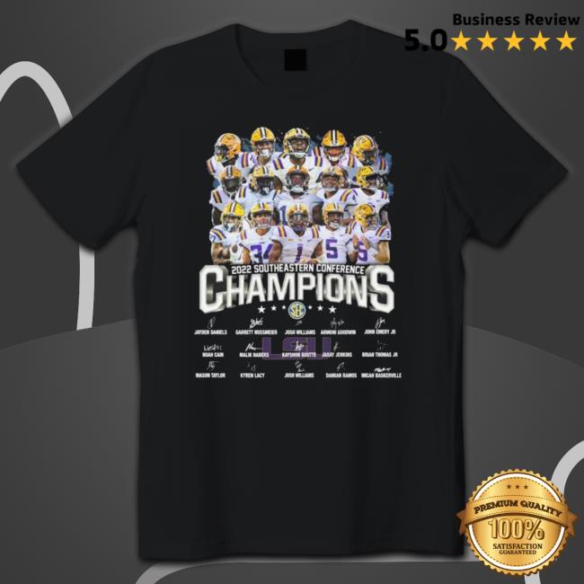 Lsu Tigers Team 2022 Southeastern Conference Champions Signatures T-shirt