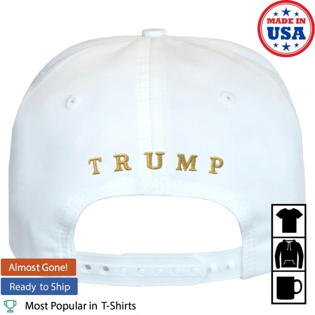 Official Donald Trump Merch Store Shop Donald Trump 45-47 MAGA Cap – White/Gold DonaldTrump