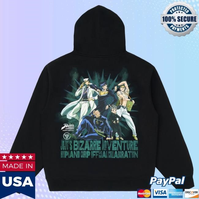 Official Hypland Clothing Merch Store Jojo Diamond Unbreakable Group Hood (Black)