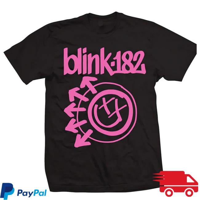 Official Blink-182 Shop Store Merch ONE MORE TIME... Pink Logo T-Shirt