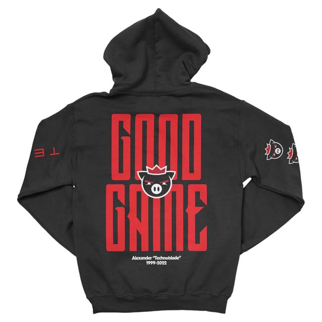 Official Technoblade Merch Store Shop Good Game Alexander Technoblade Hood Black