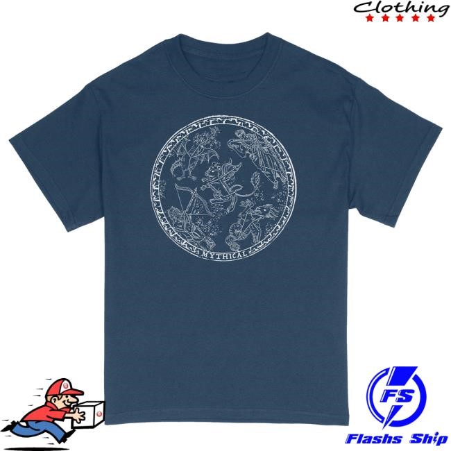 Official Mythical Merch Store Shop Mythical Constellations Glow-In-The-Dark New Shirt (Navy)