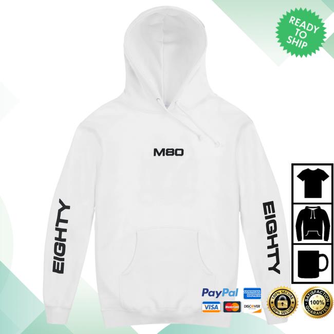M80 Essentials Signature Sleeve Hoodie White