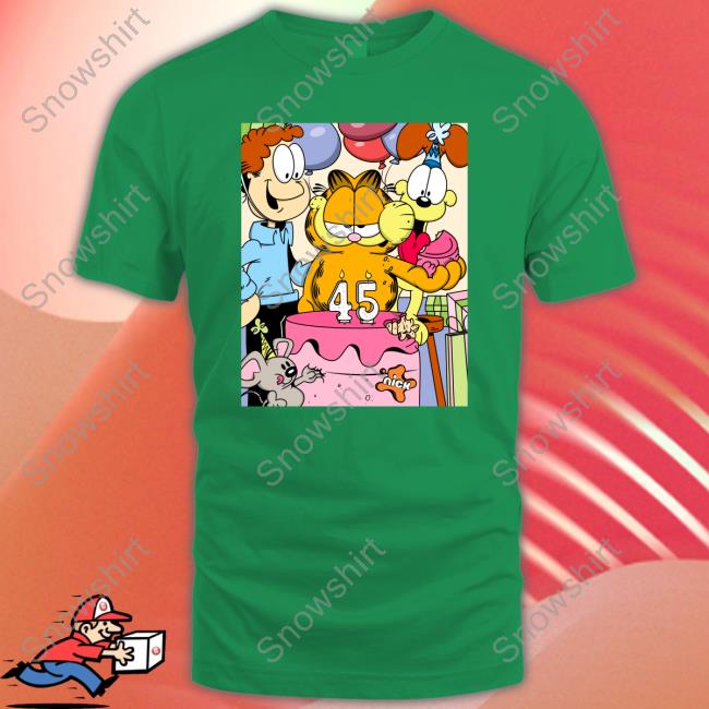 Official Happy Birthday Garfield 45 Old Tee Happy Birthday Garfield 45 Old Hoodie