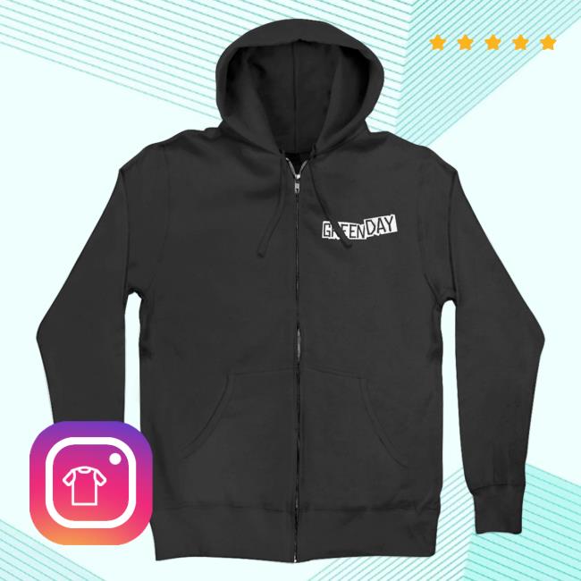 Official Green Day Merch Store Shop Green Day TV Wasteland Zip Pullover Sweatshirt GreenDay